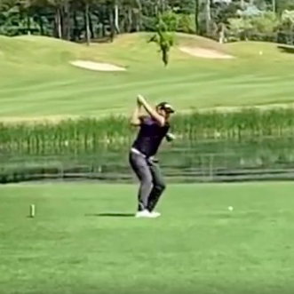 WATCH: Golfer hits huge drive but faces painful consequences...
